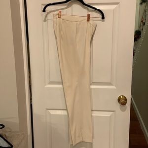 Venus brand lightweight cream-colored pants with slit detail, size 2